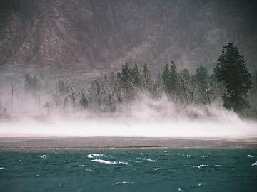 Wind carries the light, powdery loess